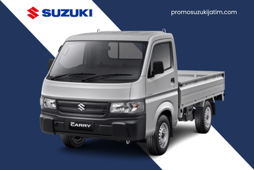 Mobil Suzuki Carry pick up warna silver tampak depan dengan desain tangguh untuk usaha
